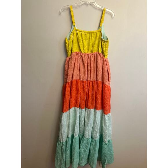 Torrid Colorblock Tiered Maxi Dress Women’s 00 Sleeveless Summer - Picture 6 of 6